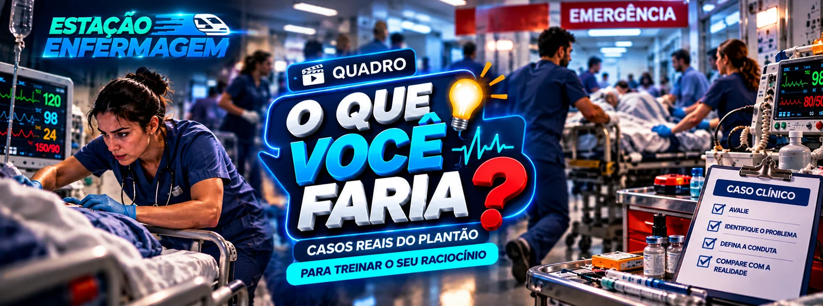 Quadro O Que Você Faria? Casos reais do plantão para treinar o seu raciocínio